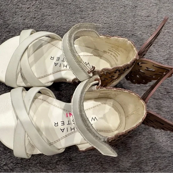 Sophia Webster Baby Girl Evangeline Mini Butterfly Sandals 21 white/rose gold - Picture 5 of 6